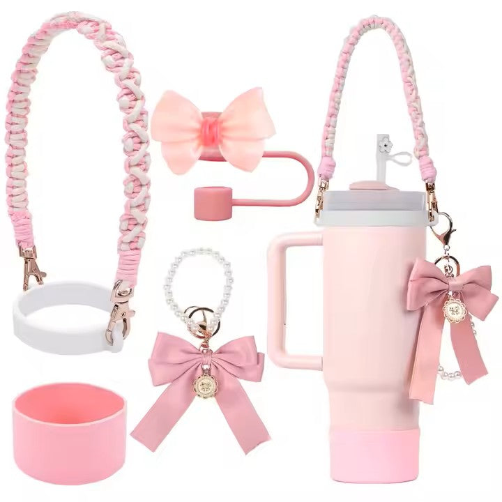 Pink Tumbler 40oz with Accesories 5pc
