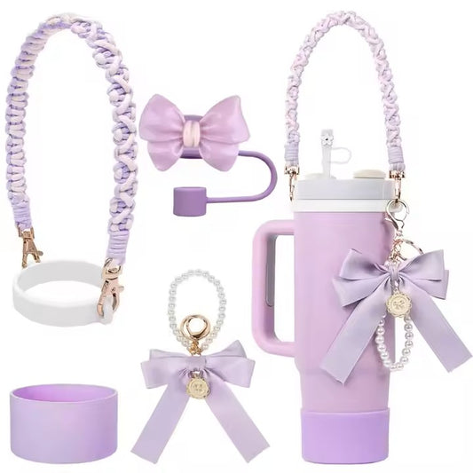 Purple Tumbler 40oz with Accesories 5pc