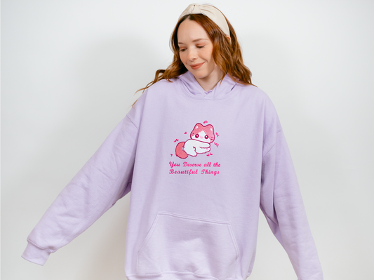 Cute Cat Purple Hoodie
